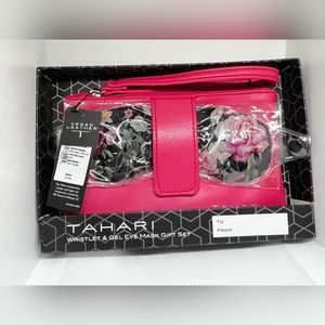 NWT Tahari Wristlet and Eye Mask Set